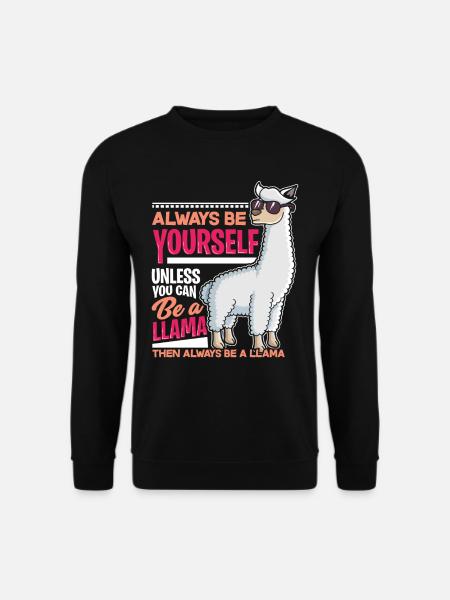Lama Lustiges Geschenk - Unisex Pullover - Schwarz