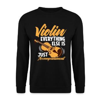 Violine Orchester - Unisex Pullover - Schwarz - Vorne - Alina (178cm) & Michal (187cm)