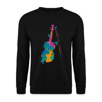 Violin violin violin player gift - Unisex Sweatshirt - black - Front - Alina (178cm) & Michal (187cm)