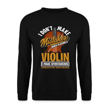 Violine Violinist - Unisex Pullover - Schwarz - Vorne - Alina (178cm) & Michal (187cm)