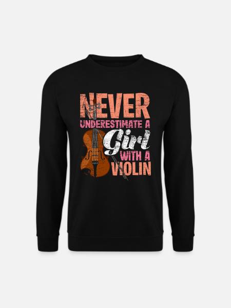 Violine Frau - Unisex Pullover - Schwarz