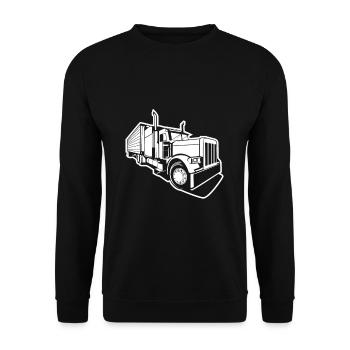 Cool Trucker Trucker Truck Drivers cadeau - Sweat-shirt Unisexe - noir - Devant - Alina (178cm) & Michal (187cm)