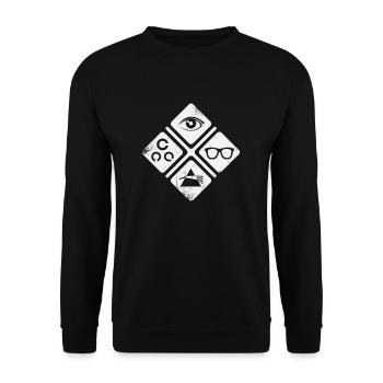 Orthoptist optician profession gift - Unisex Sweatshirt - black - Front - Alina (178cm) & Michal (187cm)