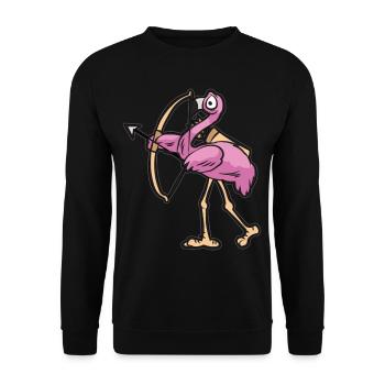 FLAMINGO ARCHERY - Sweat-shirt Unisexe - noir - Devant - Alina (178cm) & Michal (187cm)