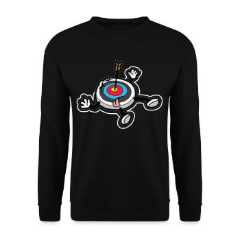 Dead target with bow and arrow archery - Unisex Sweatshirt - black - Front - Alina (178cm) & Michal (187cm)