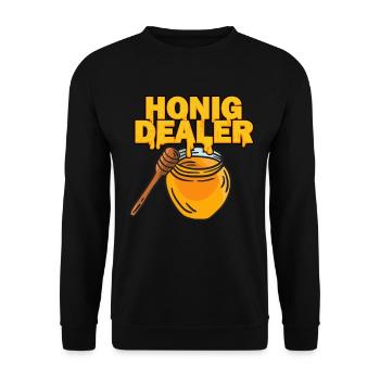 Honey dealer beekeeper gift idea - Unisex Sweatshirt - black - Front - Alina (178cm) & Michal (187cm)