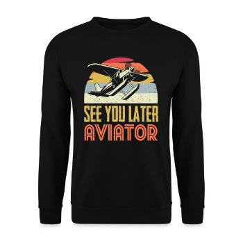 Pilot Aviation - Unisex Pullover - Schwarz - Vorne - Alina (178cm) & Michal (187cm)