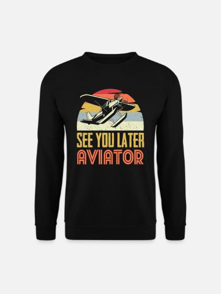 Pilot aviation - Unisex Sweatshirt - black