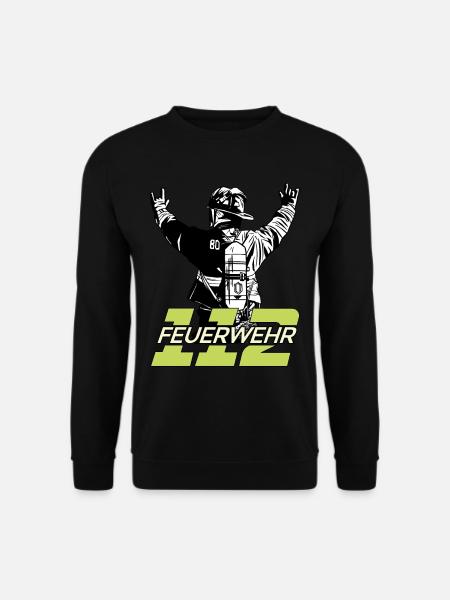 Feuerwehrmann 112 Feuerwehr Lebensretter Geschenk - Unisex Pullover - Schwarz