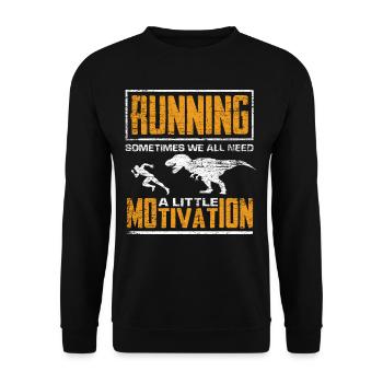 To run - Unisex Sweatshirt - black - Front - Alina (178cm) & Michal (187cm)