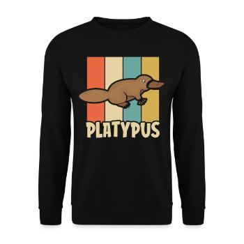 Schnabeltier - Unisex Pullover - Schwarz - Vorne - Alina (178cm) & Michal (187cm)