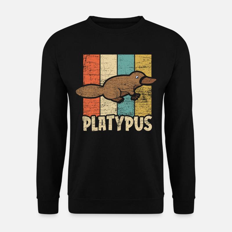 Platypus retro - Unisex Sweatshirt - black