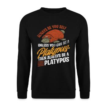 Platypus costume - Unisex Sweatshirt - black - Front - Alina (178cm) & Michal (187cm)