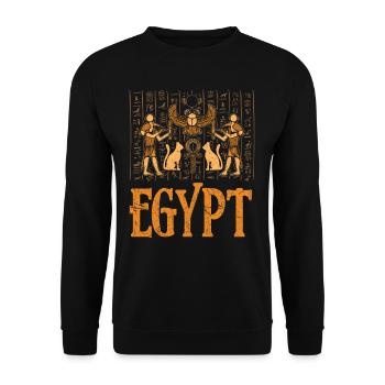 Egypt history - Unisex Sweatshirt - black - Front - Alina (178cm) & Michal (187cm)