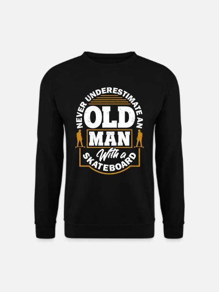 Skateboard old man - Unisex Sweatshirt - black