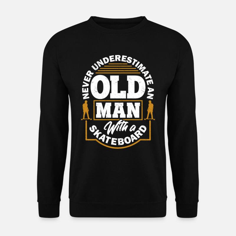 Skateboard old man - Unisex Sweatshirt - black
