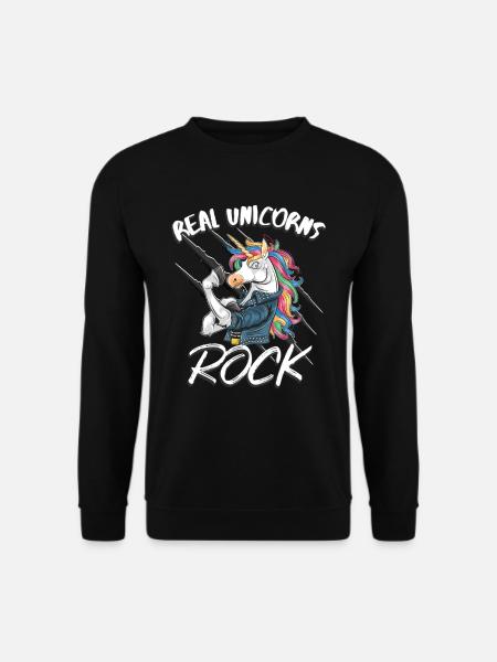 Rockers licorne rock vraies licornes - Sweat-shirt Unisexe - noir