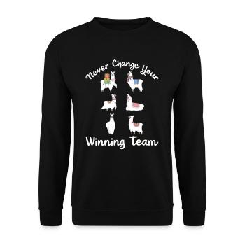 Alpaga alpaga alpaga alpaga - Sweat-shirt Unisexe - noir - Devant - Alina (178cm) & Michal (187cm)