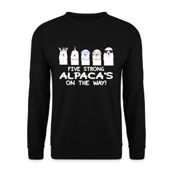 Une solide équipe d'alpaga - Sweat-shirt Unisexe - noir - Devant - Alina (178cm) & Michal (187cm)