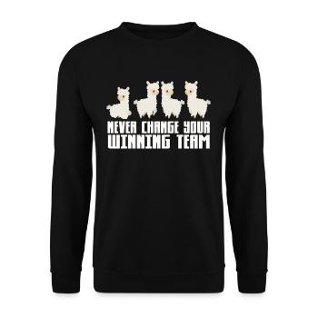 Équipe Alpaga Babies Kids - Sweat-shirt Unisexe - noir - Devant - Alina (178cm) & Michal (187cm)