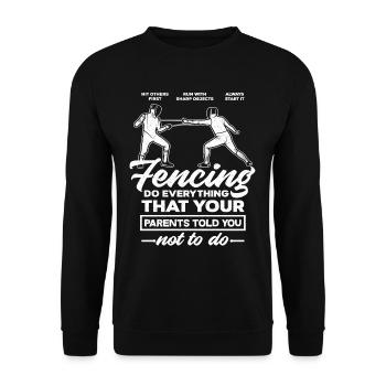 Sport d'escrime - Sweat-shirt Unisexe - noir - Devant - Alina (178cm) & Michal (187cm)