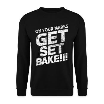 Bake pastries - Unisex Sweatshirt - black - Front - Alina (178cm) & Michal (187cm)