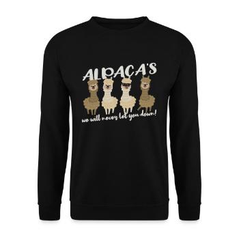alpaga - Sweat-shirt Unisexe - noir - Devant - Alina (178cm) & Michal (187cm)