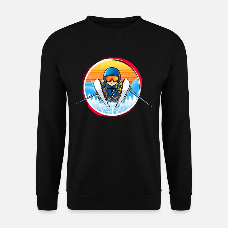Skifahrer Profi Pistensau Ski Urlaub Humor Lustig - Unisex Pullover - Schwarz