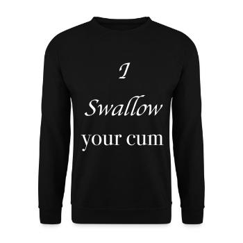 avaler du sperme - Sweat-shirt Unisexe - noir - Devant - Alina (178cm) & Michal (187cm)
