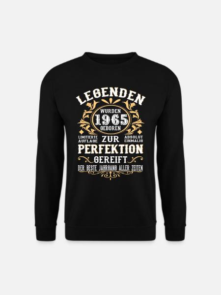 Legenden 55 Geburtstag Jahrgang 1965 55 Jahre - Unisex Pullover - Schwarz