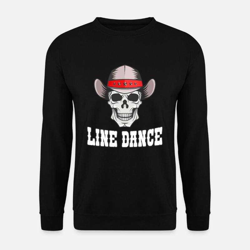 Line dance western skull - Unisex Sweatshirt - black