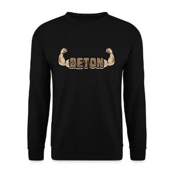 Muscles de musculation en béton - Sweat-shirt Unisexe - noir - Devant - Alina (178cm) & Michal (187cm)