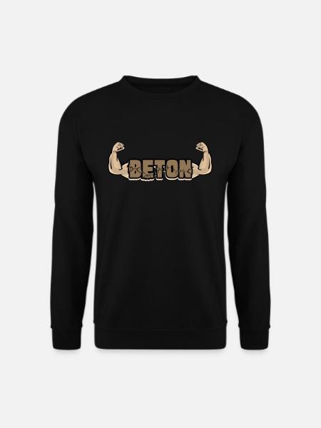 Beton Krafttraining Muskeln - Unisex Pullover - Schwarz