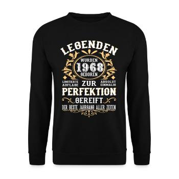 Legends 52 anniversaire né en 1968 52 ans - Sweat-shirt Unisexe - noir - Devant - Alina (178cm) & Michal (187cm)