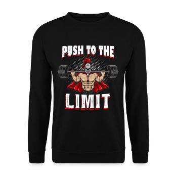 Bodybuilder poids disant motivation - Sweat-shirt Unisexe - noir - Devant - Alina (178cm) & Michal (187cm)