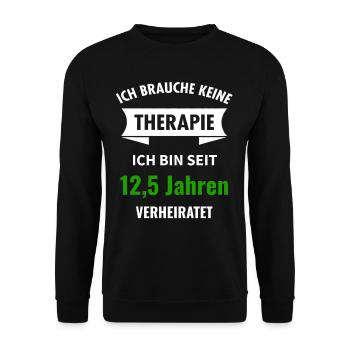 Petersilien Hochzeit 12,5 Jahre Hochzeitstag Idee - Unisex Pullover - Schwarz - Vorne - Alina (178cm) & Michal (187cm)