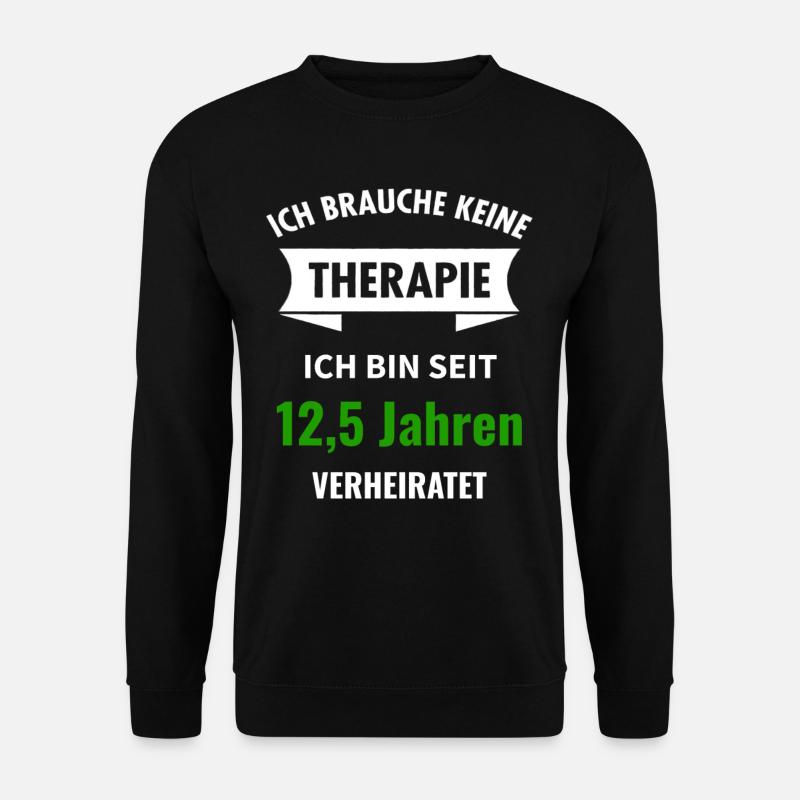 Petersilien Hochzeit 12,5 Jahre Hochzeitstag Idee - Unisex Pullover - Schwarz