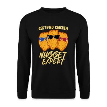 Expert en pépites de poulet - Sweat-shirt Unisexe - noir - Devant - Alina (178cm) & Michal (187cm)