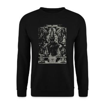 Livre hindou Tripura Upanishad - Sri Yantra sacré - Sweat-shirt Unisexe - noir - Devant - Alina (178cm) & Michal (187cm)
