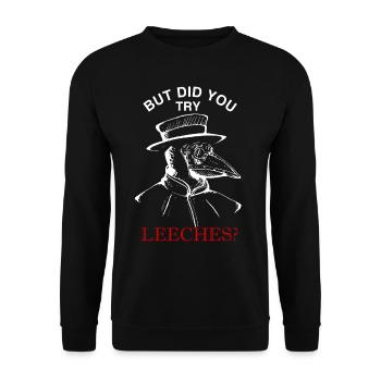 Plague Doctor Plague Doctor Black Dead Leech - Unisex Sweatshirt - black - Front - Alina (178cm) & Michal (187cm)