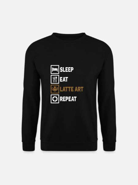 Latte Art Barista Coffee Milk Foam Art - Unisex Sweatshirt - black