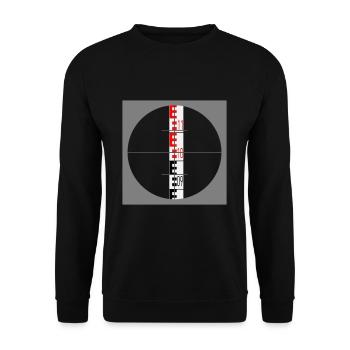 Geodäsie Vermessungstechnik Nivellierlatte - Unisex Pullover - Schwarz - Vorne - Alina (178cm) & Michal (187cm)