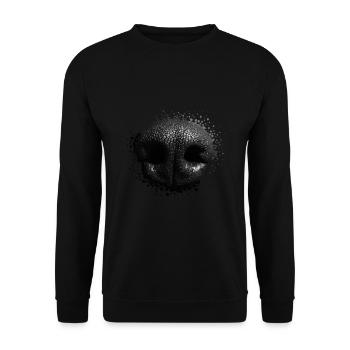 Chien museau - Sweat-shirt Unisexe - noir - Devant - Alina (178cm) & Michal (187cm)