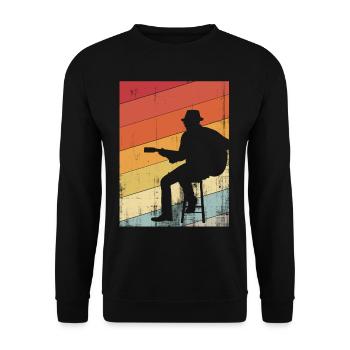 Guitarist guitar jazz - Unisex Sweatshirt - black - Front - Alina (178cm) & Michal (187cm)