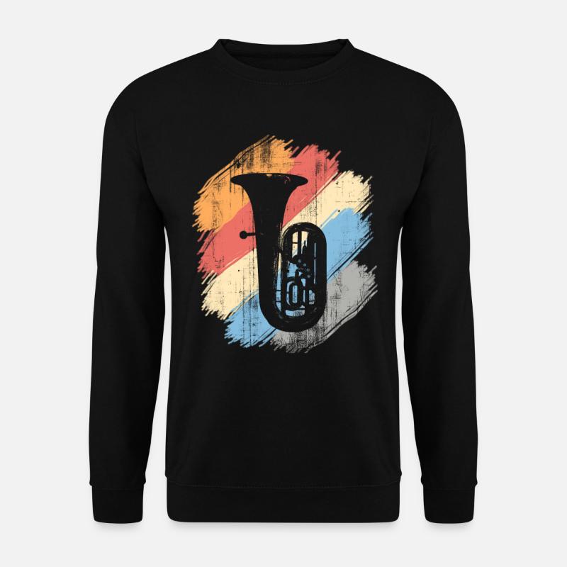 Tuba in retro Farben - Unisex Pullover - Schwarz