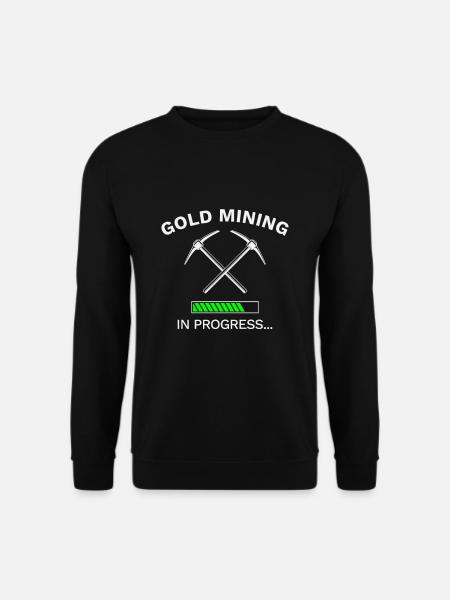 Goldwaschen Goldschürfen cooles Design - Unisex Pullover - Schwarz