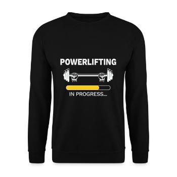 Powerlifting powerlifting weightlifting gift - Unisex Sweatshirt - black - Front - Alina (178cm) & Michal (187cm)