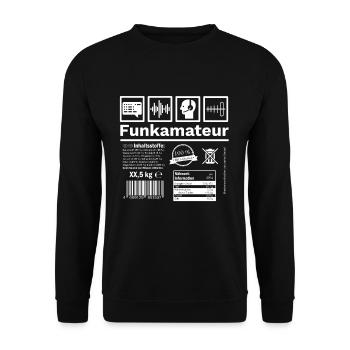 Cooles Amateurfunk Funkamateur Funker HAM Geschenk - Unisex Pullover - Schwarz - Vorne - Alina (178cm) & Michal (187cm)