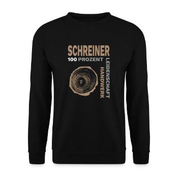Schreiner Zimmerer Tischler Drechsler Geschenk - Unisex Pullover - Schwarz - Vorne - Alina (178cm) & Michal (187cm)