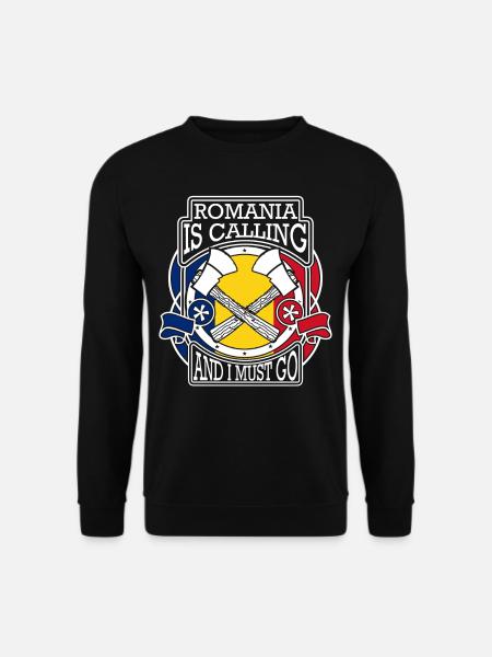 rumaenien ruft spruch geschenk - Unisex Pullover - Schwarz